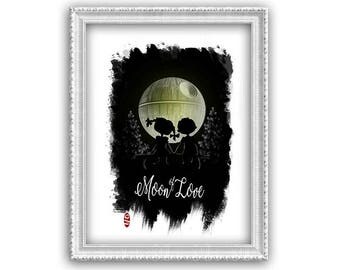 Moon of love - art print
