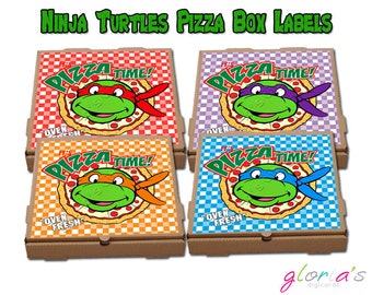 TMNT Teenage Mutant Ninja Turtles Pizza Box Label Printable