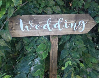 Wedding arrow sign | Etsy