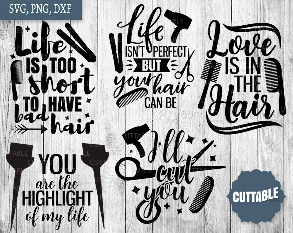 Download Hairdresser SVG Bundle, hairstylist svg pack cut files, 10 ...