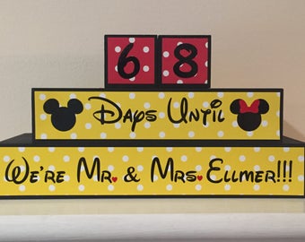 Disney Wedding Countdown Blocks