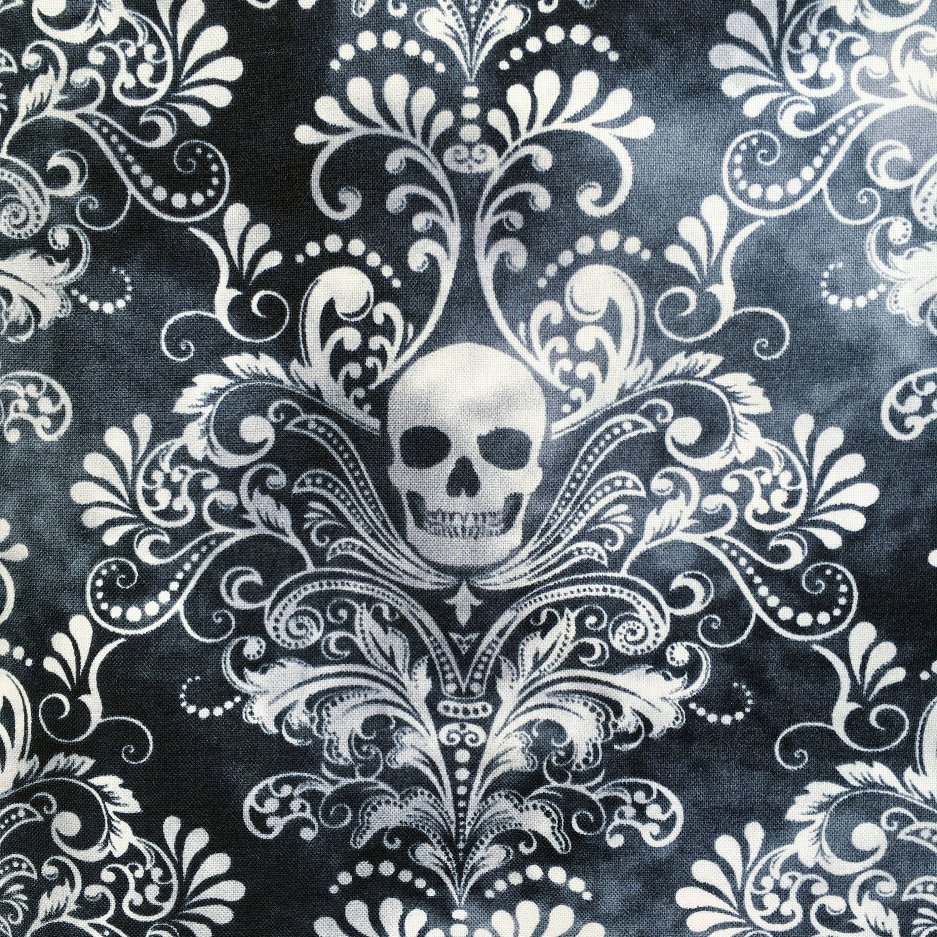 Skull fabric Halloween fabric Wicked gothic fabric