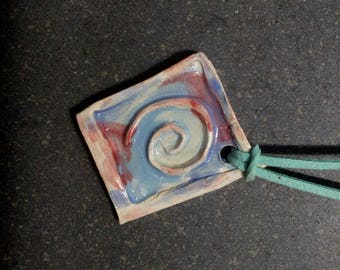 Star pendant handmade ceramic one of a kind