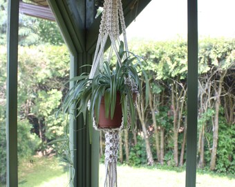 100% cotton macramé planter