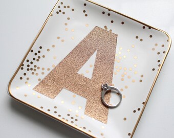Monogrammed Jewelry Dish / Monogrammed Ring Dish / Personalized Jewelry Dish / Personalized Ring Dish
