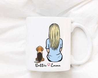 Personalized Beagle Mug, Beagle Mug, Custom Dog Mom, Dog Lover Gift, Gift For Dog Mom, Gift For Beagle Mom