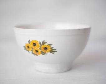 Bowl ceramic - Cesol brand - Made in Portugal - flowers - porcelain - mid century sunflower Bowl - vintage