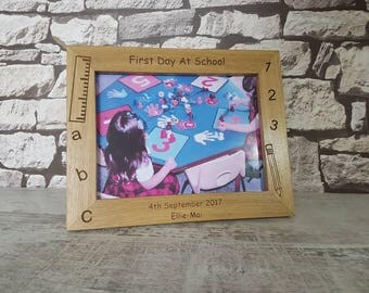 First day at nursery, first day at school, personalised frame, special, gift.