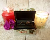 Luxury Wedding Ring Box - Alice , Double Ring Box , Ring Bearer Box , Alice In Wonderland Wedding