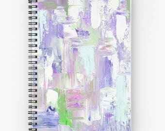 Purple Spiral Notebook, Abstract notebooks, artistic notebooks - FREE Shipping