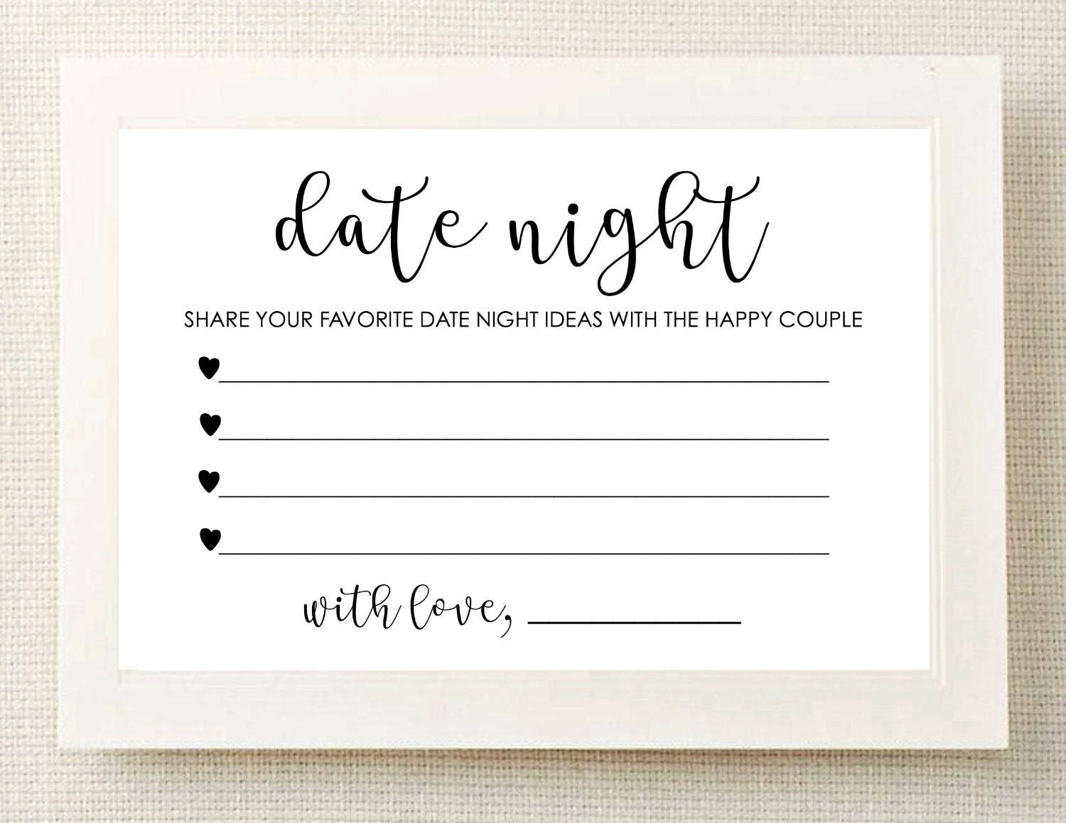 Date Night Template Free Printable
