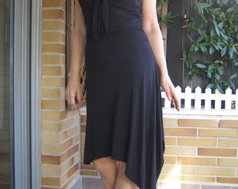 Black Dress Strapless Peep-toes Dress with Dropped Neckline Dress Dress with Chiffon Dress Comfortable Dress