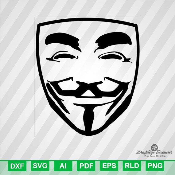 Download Anonymous Face Mask - Dxf Svg Ai Pdf Eps Rld RdWorks Png ...