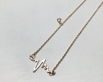 heart rate heartbeat necklace