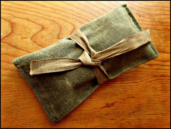 Vintage Waxed Canvas Sewing Kit Pouch Bag EDC Possibles