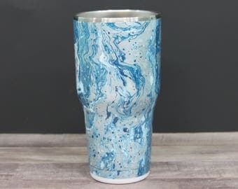 Swirl dipped tumbler / Hydro dipped tumbler / Dallas cowboys yeti swirl tumbler / Dallas Cowboys Ozark swirl tumbler / One of a kind tumbler
