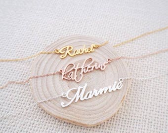 Name Necklace,Gold,Rose gold,Silver Custom Name Necklace, Celebrity Necklace, Name Jewelry, Best Gift For Girls