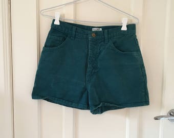 Vintage teal high-waisted shorts size US 6