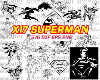 superman svg, clipart, dxf, png, eps, image, vector, stencil, vinyl, decal, cut files, iron on