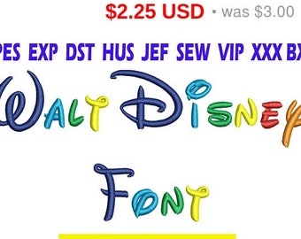Sale 25% Walt Disney font Embroidery/ Walt Disney Font embroidery design/ INSTANT download