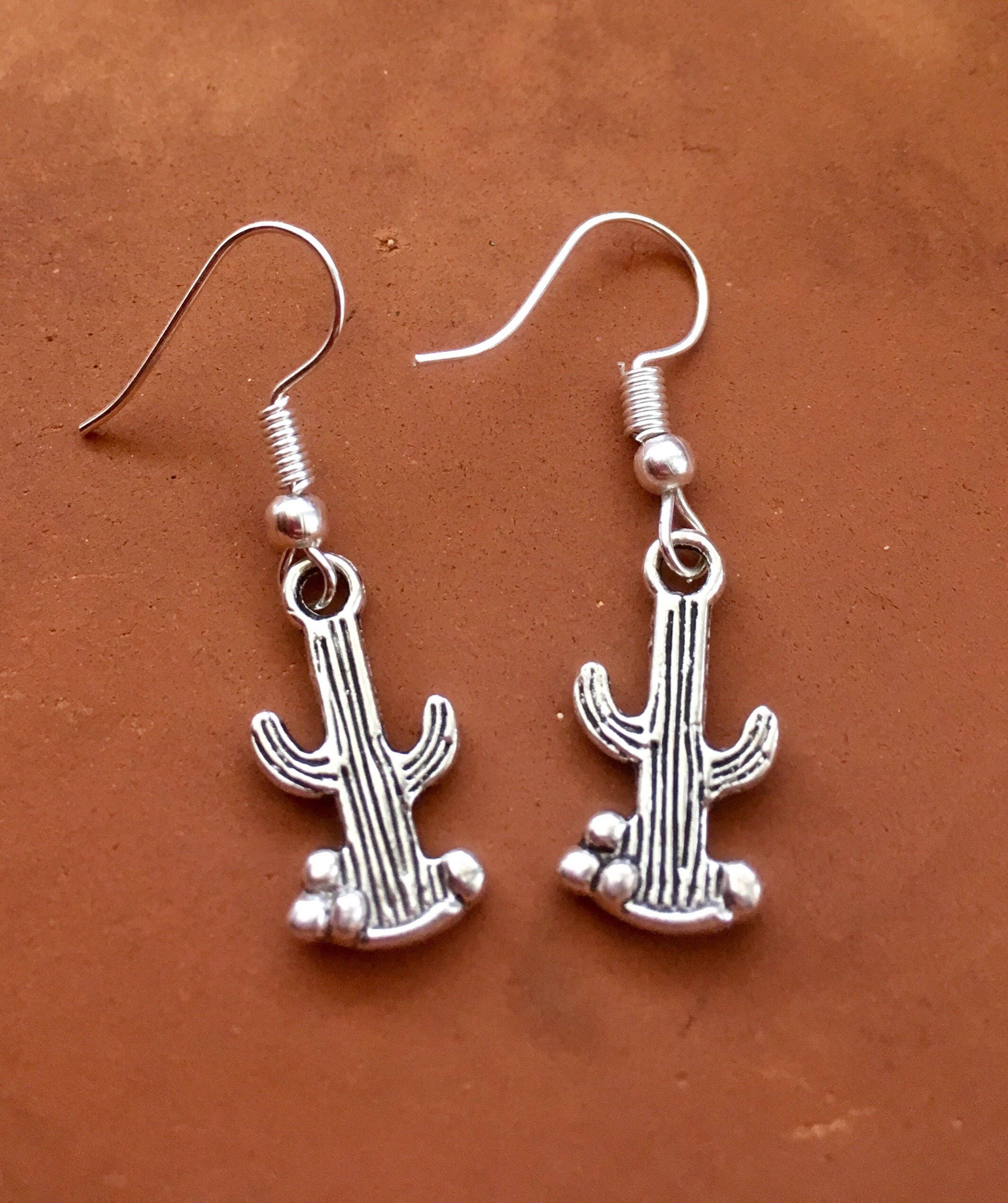 Cactus Earrings Cacti Dangle Earrings Southwest Desert