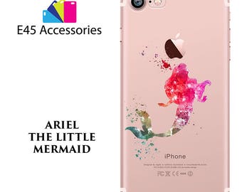 ARIEL The Little Mermaid Disney Watercolour Hard Case for iPhone 5S 5 SE, iPhone 6S 6 or iPhone 7