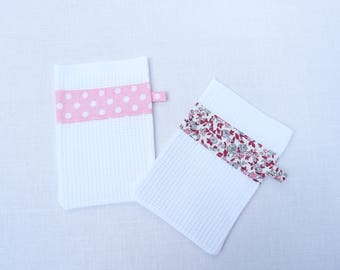gants de toilette fille 2/4 ans "liberty/pois"