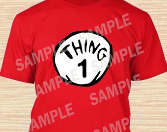 Thing 1 thing 2 iron on | Etsy