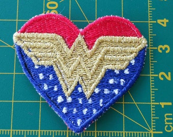 WONDER WOMAN PATCH - Assistance/Service dog embroidered patch - small size - sew on