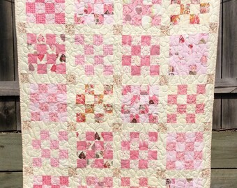 Handmade baby /toddler girl quilt