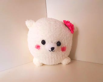 white pomeranian plush