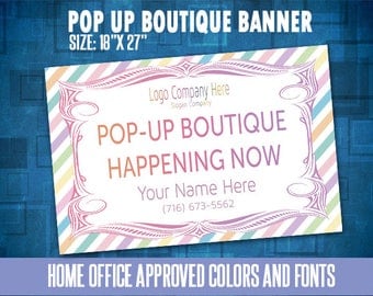Yard Sign, Pop Up Boutique Banner, Boutique Yard Sign, 18x27'', Free Fast Personalization, Home Office Approved Color&Fonts