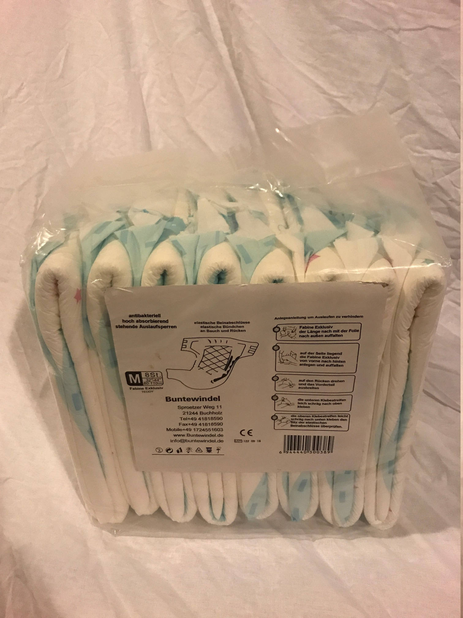 Fabine Teddy Max Super Thick Ultra Absorbent Adult Diaper Size