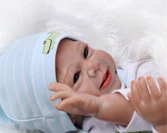 22INCH Handmade Lifelike Baby Boy Girl Silicone Vinyl Reborn Newborn Doll +Clothes