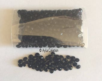 500 rhinestone faceted 4mm black PER 0182E
