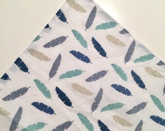 Graphic fabric handkerchiefs feathers 25 cm * 25 cm
