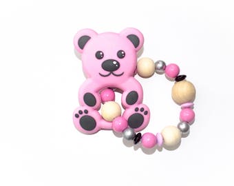 Teddy bear rattle | Etsy