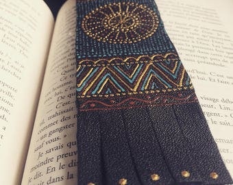 Leather bookmark