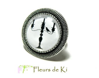 Designer jewelry: RETRO silver candlelight dinner ring
