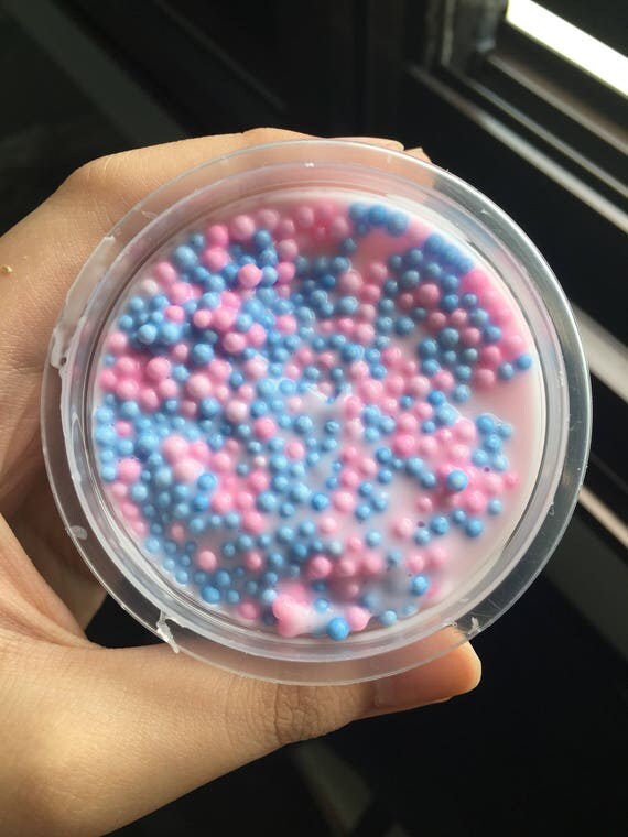 Cotton candy dippin dots slime