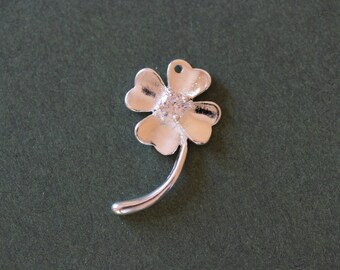 Pendant in 925 sterling - silver clover charm ❤