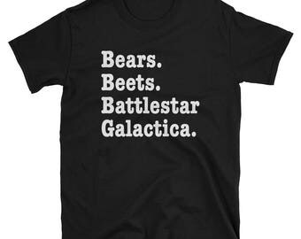 The Office Shirt - Bears Beets Battlestar Galactica - Dwight Schrute - Dunder Mifflin Funny Office Tv Show T-Shirt