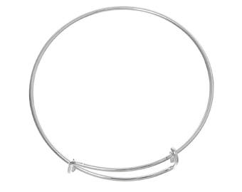 1 bracelet silver round adjustable 20cm - SC62123 - design - jewelry