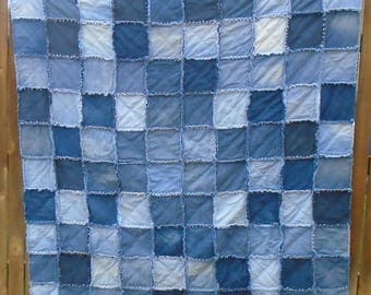 Blue jean quilt | Etsy
