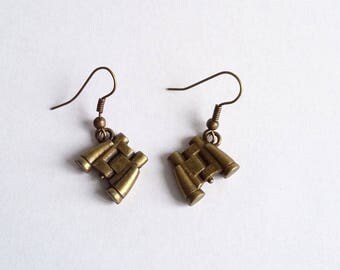 Earrings fancy binoculars