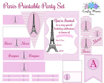 Paris birthday party | Etsy