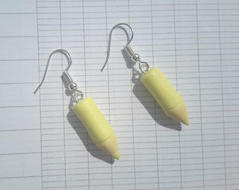 Small pencil earrings handmade polymer clay ❤ ❤