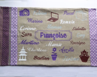 Personalized with names, words linen pillow cover has convenience and fabrics to choose