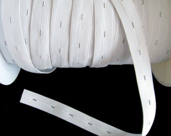 1 M - elastic cord adjustable color white