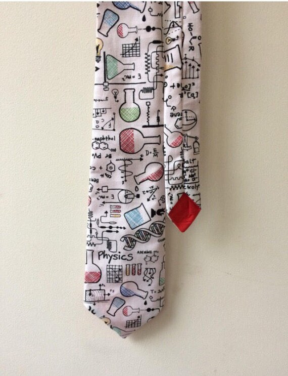 Adult Science tie chemistry tie physics tie science print